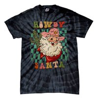 Howdy Santa Christmas Cowboy Santa Xmas Costume Tie-Dye T-Shirt