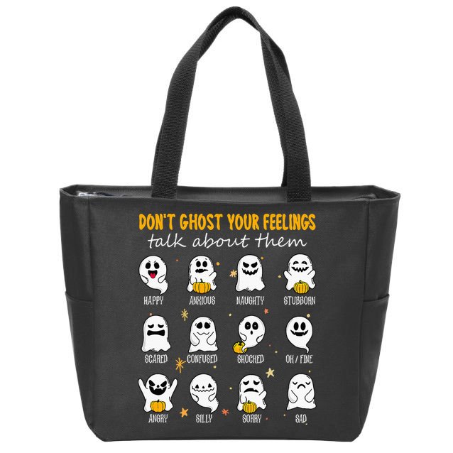 Halloween School Counselor DonT Ghost Your Feeling Teacher Zip Tote Bag