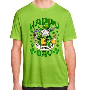 Happy St Catrick's Day Cat St Patricks Day Meaningful Gift Adult ChromaSoft Performance T-Shirt