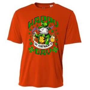 Happy St Catrick's Day Cat St Patricks Day Meaningful Gift Cooling Performance Crew T-Shirt