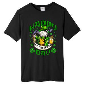 Happy St Catrick's Day Cat St Patricks Day Meaningful Gift Tall Fusion ChromaSoft Performance T-Shirt