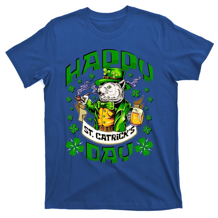 Happy St Catrick's Day Cat St Patricks Day Meaningful Gift T-Shirt