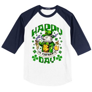 Happy St Catrick's Day Cat St Patricks Day Meaningful Gift Baseball Sleeve Shirt