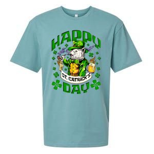 Happy St Catrick's Day Cat St Patricks Day Meaningful Gift Sueded Cloud Jersey T-Shirt