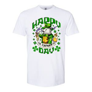 Happy St Catrick's Day Cat St Patricks Day Meaningful Gift Softstyle CVC T-Shirt