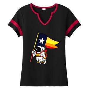 Houston Space City Astronaut Ladies Halftime Notch Neck Tee