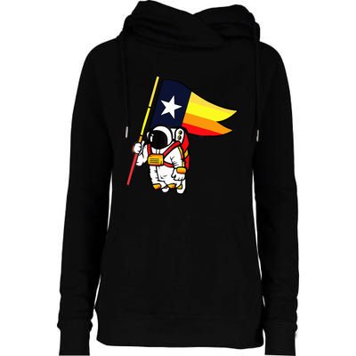 Houston Space City Astronaut Womens Funnel Neck Pullover Hood