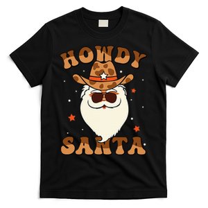 Howdy Santa Cowboy Groovy Retro Christmas Xmas T-Shirt