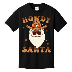 Howdy Santa Cowboy Groovy Retro Christmas Xmas Kids T-Shirt