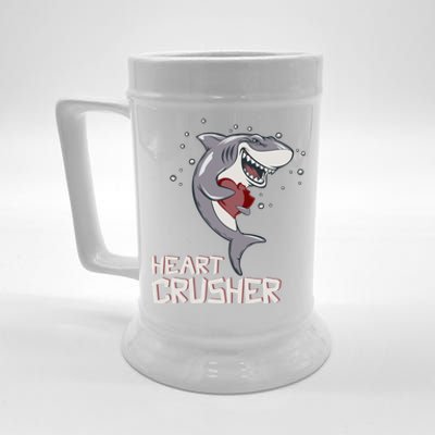 Heart Shark Crusher Valentines Day Cute Vgiftday Gift Beer Stein