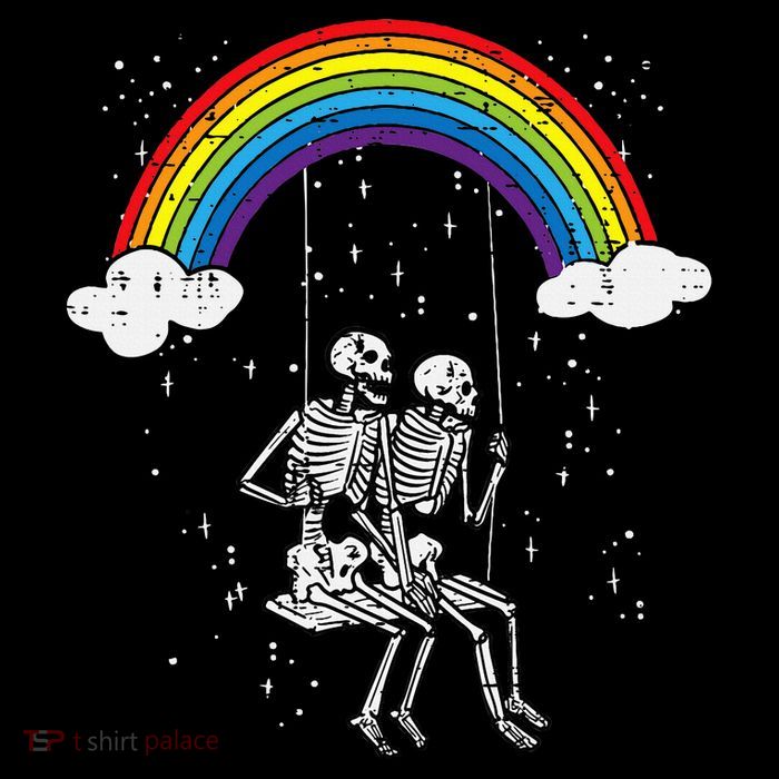Halloween Skeletons Couple Rainbow Swing Costume Sustainable Bucket Hat