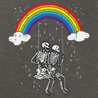 Halloween Skeletons Couple Rainbow Swing Costume Cotton Canvas Backpack