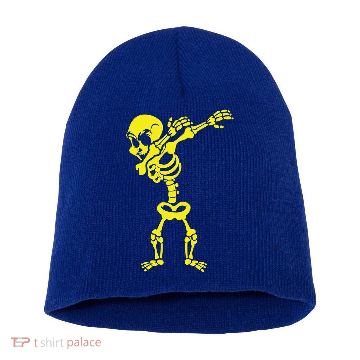 Halloween Skeleton Costumes Design Dab Dabbing Great Gift Short Acrylic Beanie