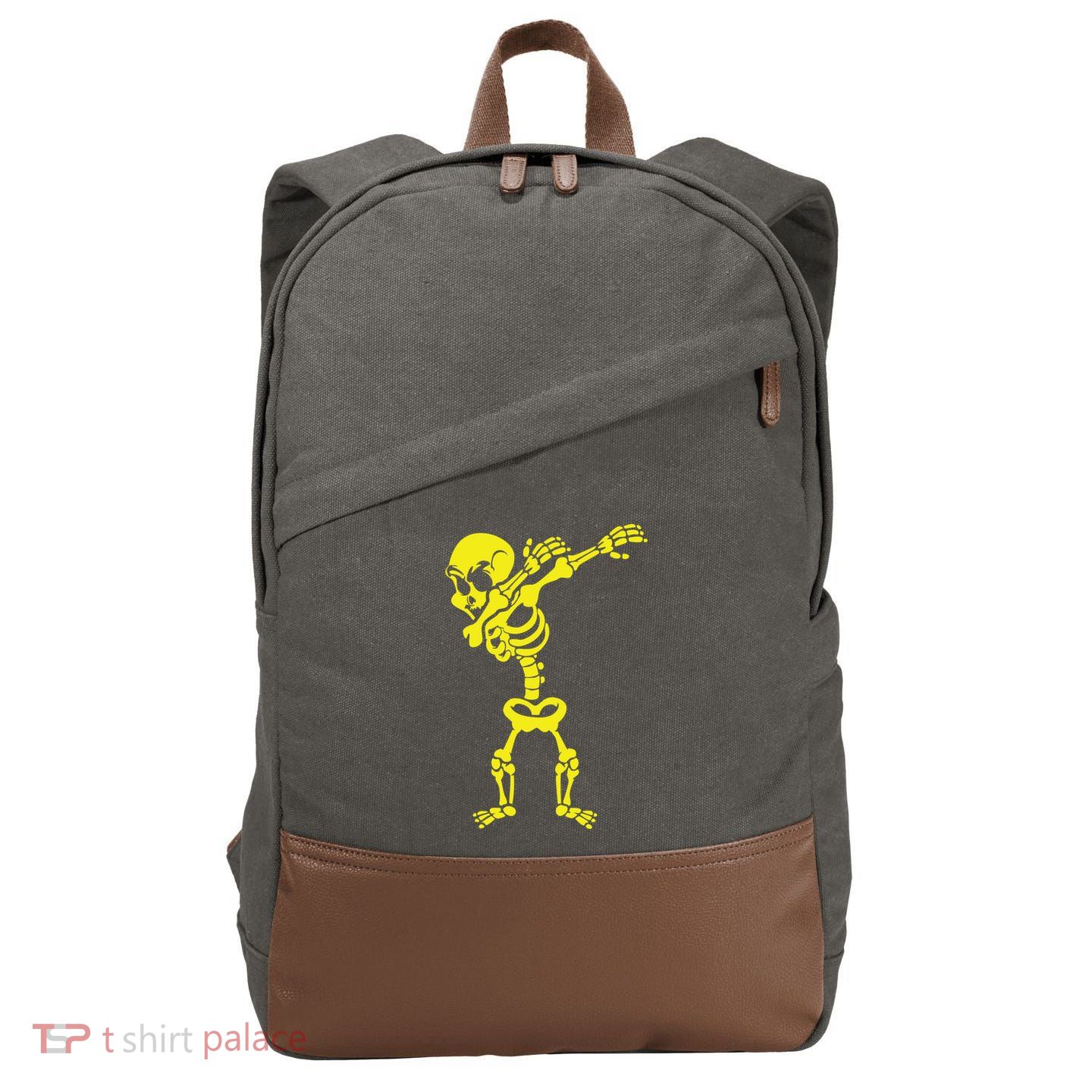 Halloween Skeleton Costumes Design Dab Dabbing Great Gift Cotton Canvas Backpack
