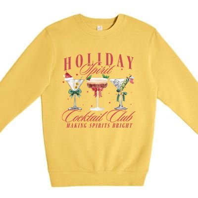 Holiday Spirit Cocktail Club Espresso Martini Christmas Sweatshirt Premium Crewneck Sweatshirt