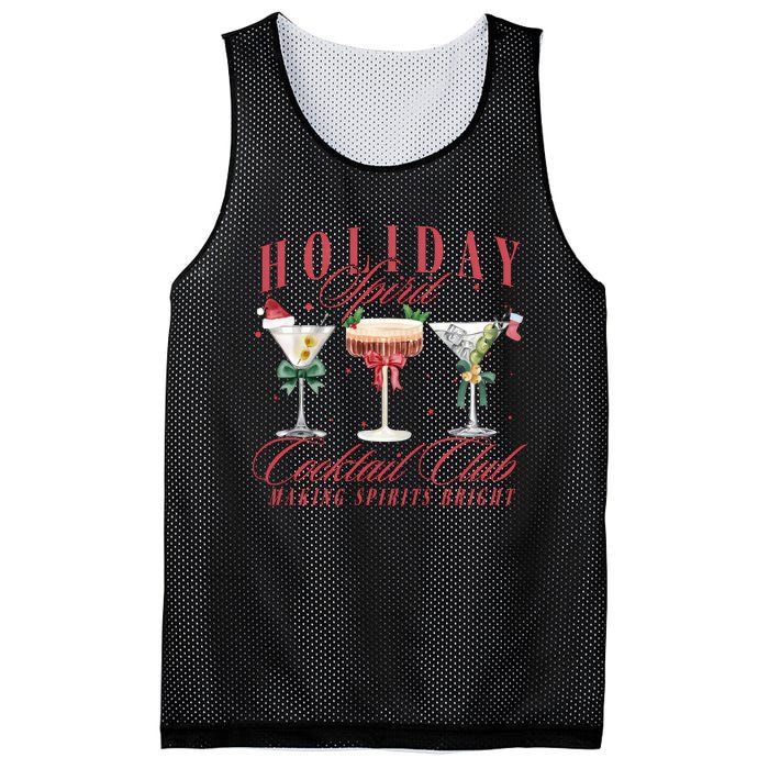 Holiday Spirit Cocktail Club Espresso Martini Christmas Sweatshirt Mesh Reversible Basketball Jersey Tank