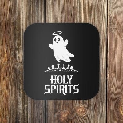 Holy Spirits Cute Ghost Design For Halloween Fun Coaster