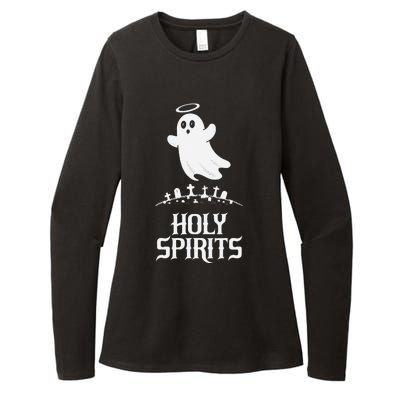 Holy Spirits Cute Ghost Design For Halloween Fun Womens CVC Long Sleeve Shirt