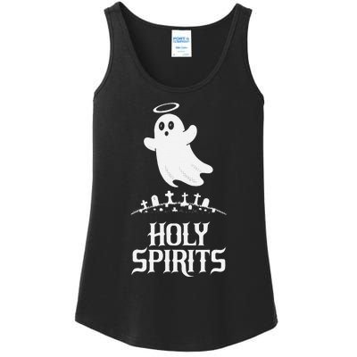 Holy Spirits Cute Ghost Design For Halloween Fun Ladies Essential Tank