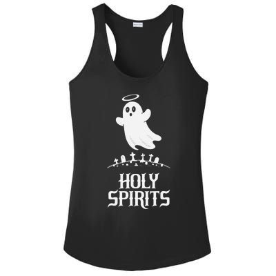 Holy Spirits Cute Ghost Design For Halloween Fun Ladies PosiCharge Competitor Racerback Tank