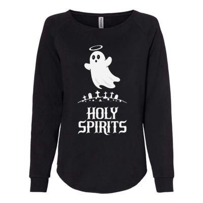 Holy Spirits Cute Ghost Design For Halloween Fun Womens California Wash Sweatshirt