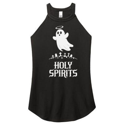 Holy Spirits Cute Ghost Design For Halloween Fun Women's Perfect Tri Rocker Tank