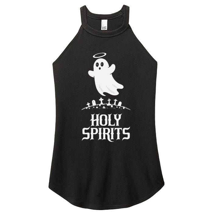 Holy Spirits Cute Ghost Design For Halloween Fun Women's Perfect Tri Rocker Tank