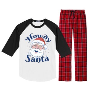 Howdy Santa Christmas Raglan Sleeve Pajama Set