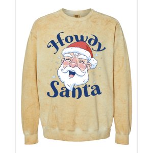 Howdy Santa Christmas Colorblast Crewneck Sweatshirt