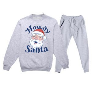 Howdy Santa Christmas Premium Crewneck Sweatsuit Set