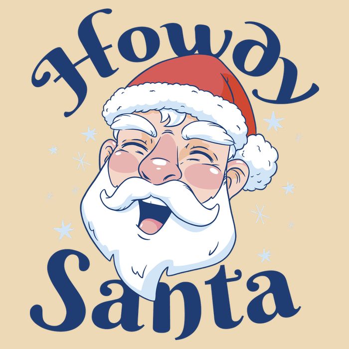 Howdy Santa Christmas Drawstring Bag