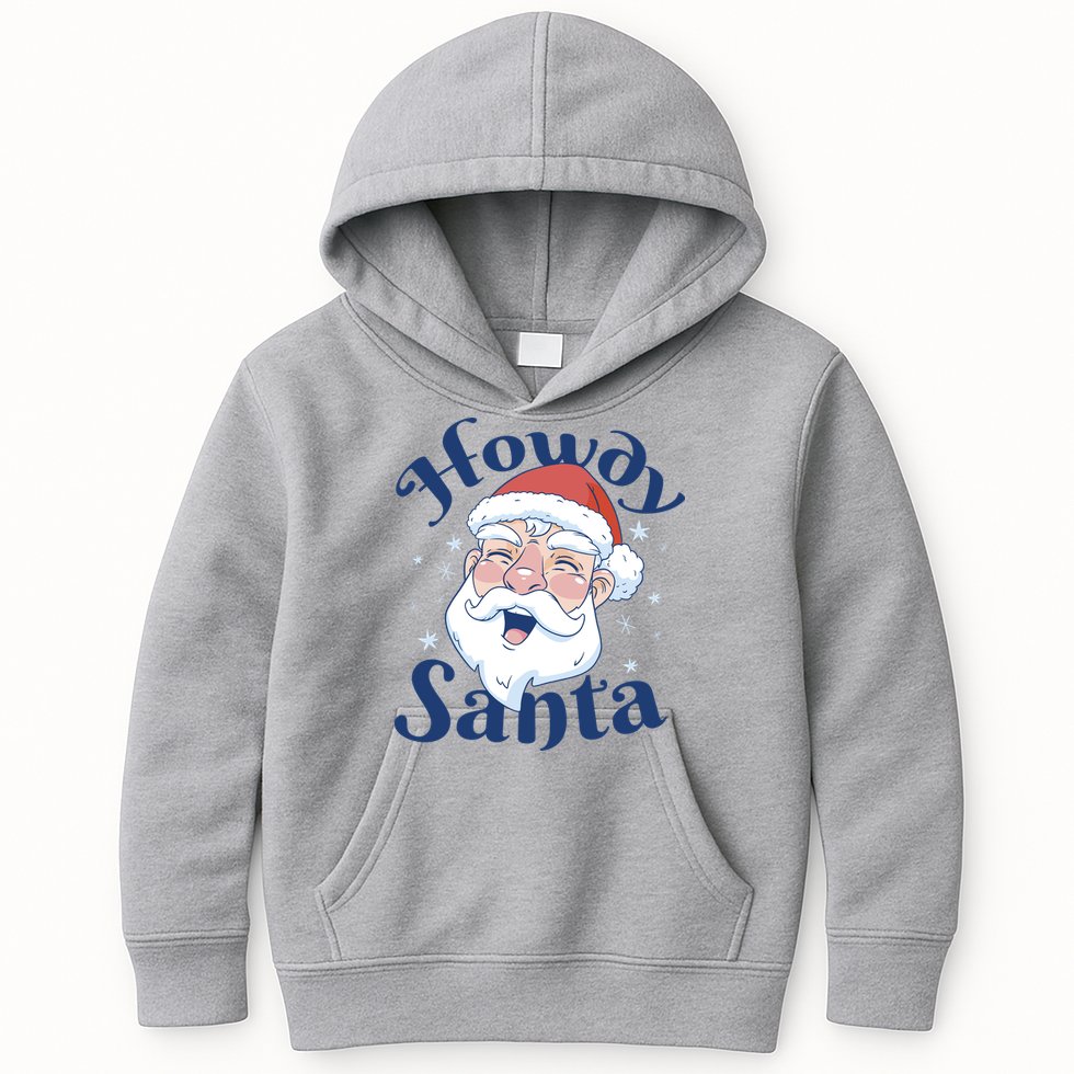 Howdy Santa Christmas Kids Hoodie
