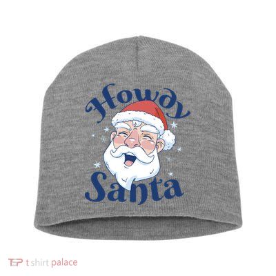 Howdy Santa Christmas Short Acrylic Beanie