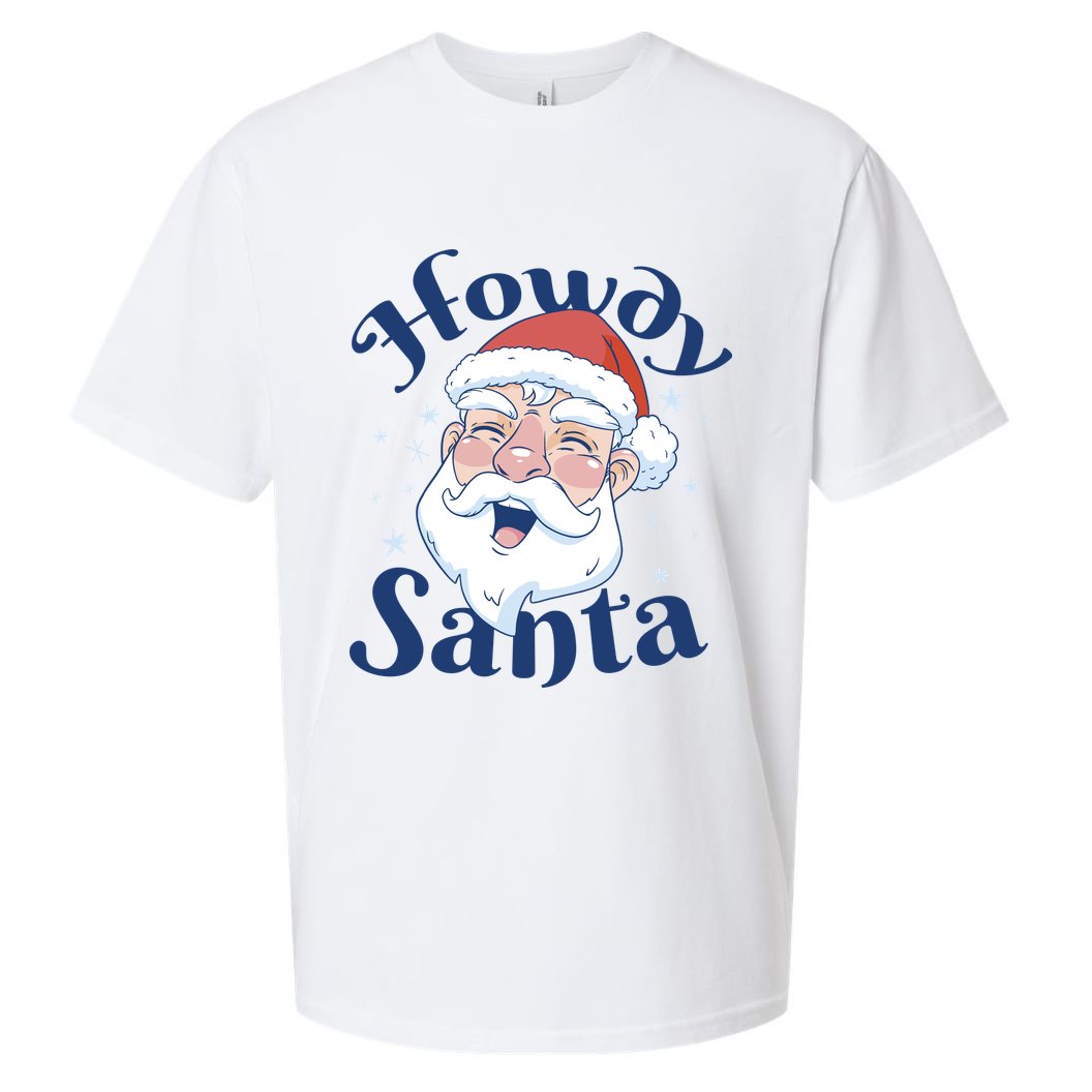 Howdy Santa Christmas Sueded Cloud Jersey T-Shirt
