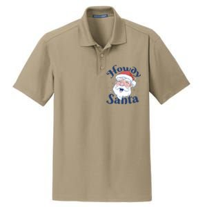 Howdy Santa Christmas Dry Zone Grid Polo