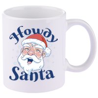 Howdy Santa Christmas 11oz C Handle Ceramic Mug