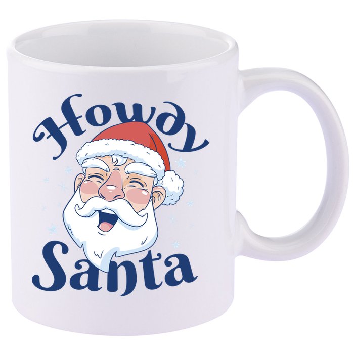 Howdy Santa Christmas 11oz C Handle Ceramic Mug