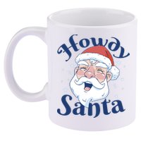 Howdy Santa Christmas 11oz C Handle Ceramic Mug