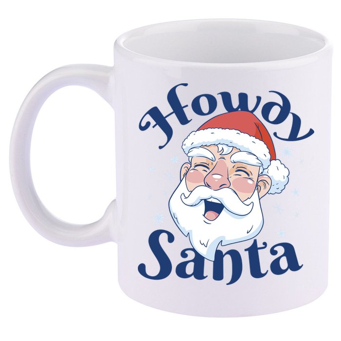 Howdy Santa Christmas 11oz C Handle Ceramic Mug