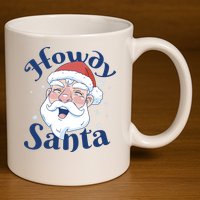 Howdy Santa Christmas 11oz C Handle Ceramic Mug