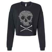 Halloweeen Skull Crochet Lovers Yarn Funny Skeleton Gift Cropped Pullover Crew