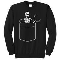 Halloween Skeleton Costume Pocket Sweatshirt