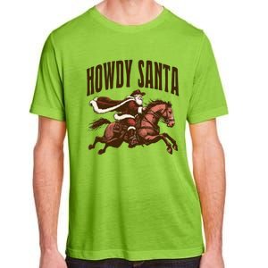 Howdy Santa Cow Christmas Country Gift Adult ChromaSoft Performance T-Shirt