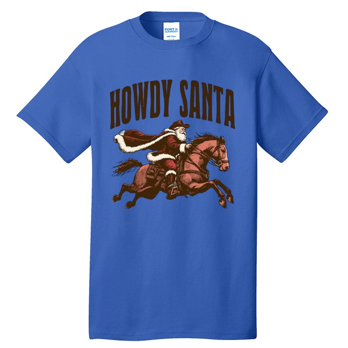 Howdy Santa Cow Christmas Country Gift Tall T-Shirt