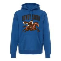 Howdy Santa Cow Christmas Country Gift Premium Hoodie