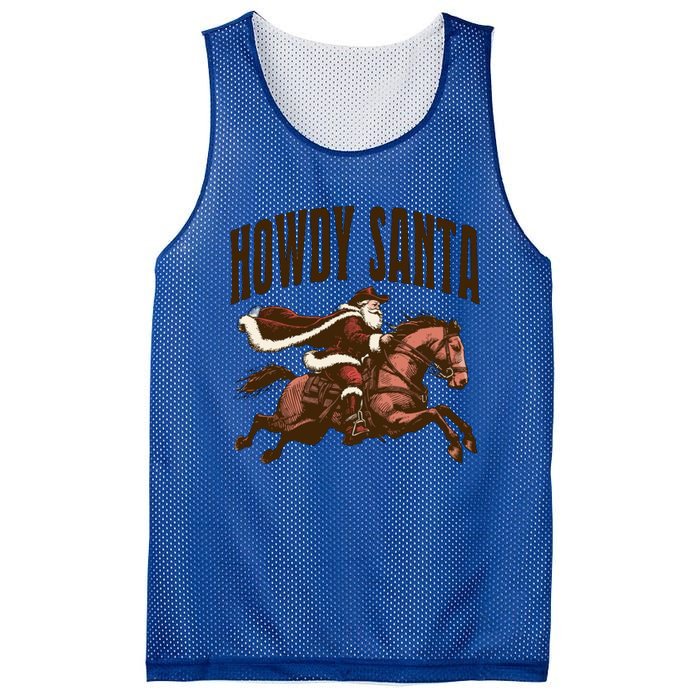 Howdy Santa Cow Christmas Country Gift Mesh Reversible Basketball Jersey Tank