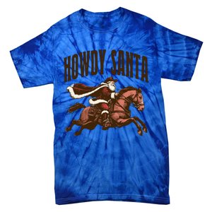 Howdy Santa Cow Christmas Country Gift Tie-Dye T-Shirt