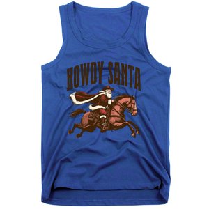 Howdy Santa Cow Christmas Country Gift Tank Top