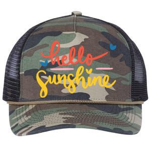 Hello Sunshine Cute Gift Retro Rope Trucker Hat Cap