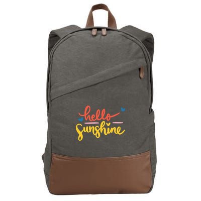 Hello Sunshine Cute Gift Cotton Canvas Backpack